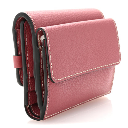 Chloe Grained Calfskin Small Darryl Trifold Wallet Faded Rose 3 of 8