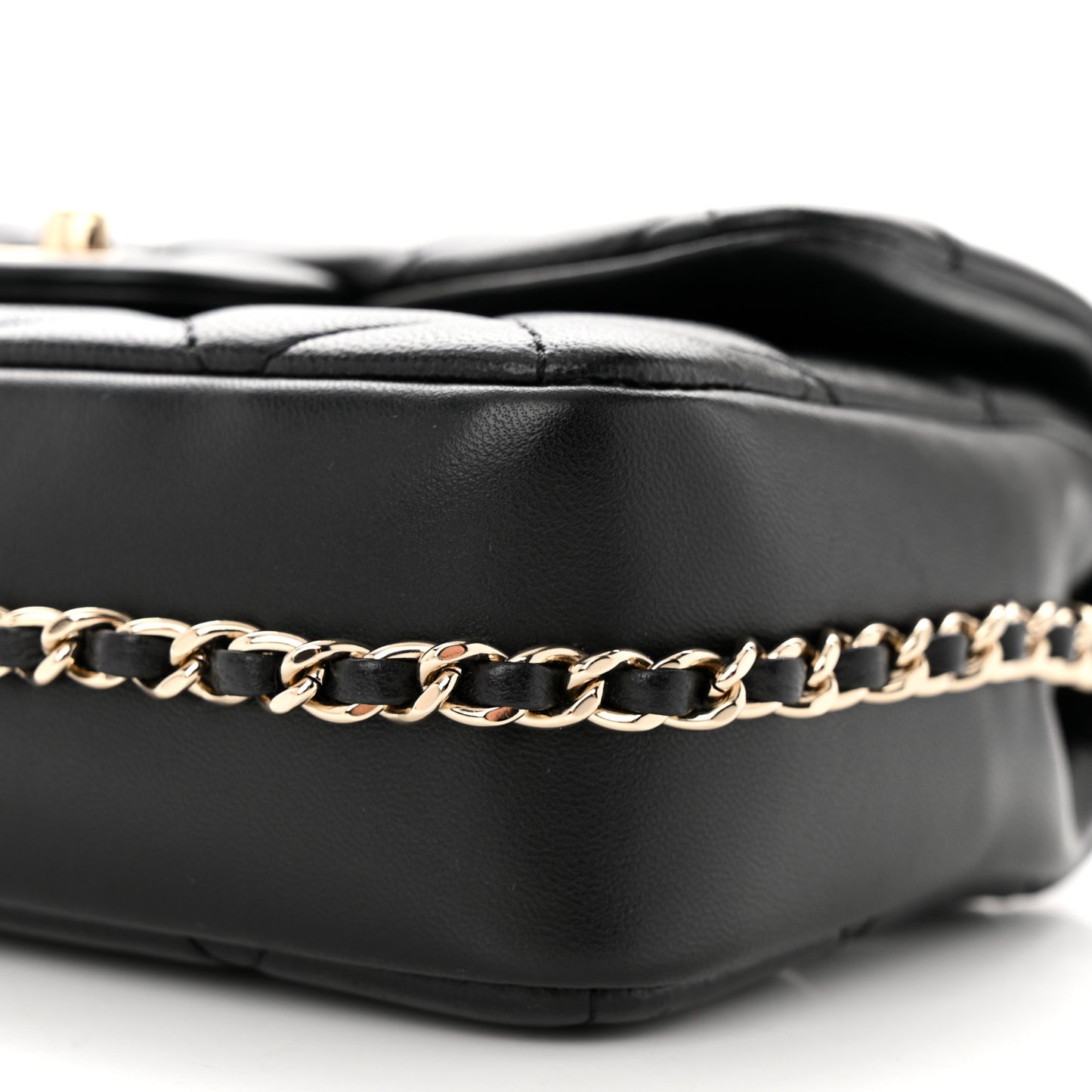 Lambskin Quilted Small My Precious Flap Black