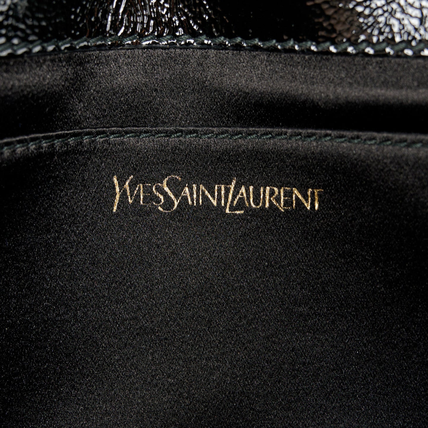 Textured Patent Monogram Large Belle De Jour Clutch Black