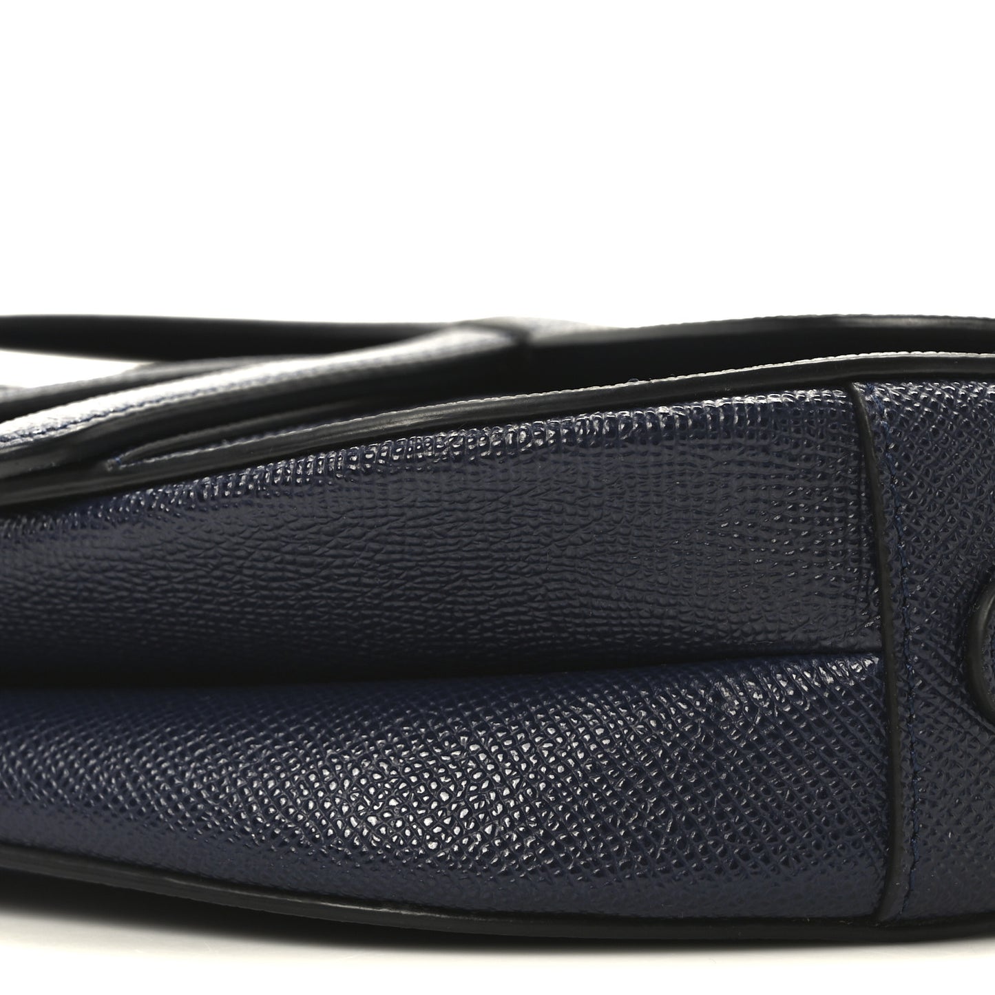 Grained Calfskin Saddle Bag Navy