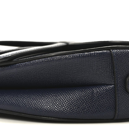 Christian Dior Grained Calfskin Saddle Bag Navy 10 of 11