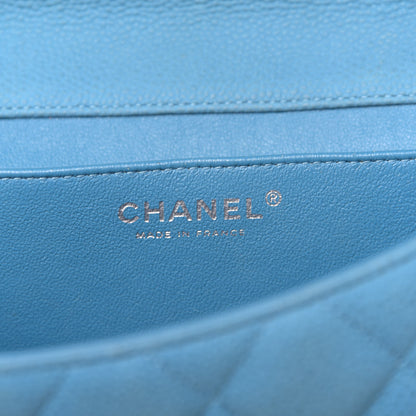 Chanel Iridescent Caviar Quilted Clutch With Chain Flap Blue 6 of 11