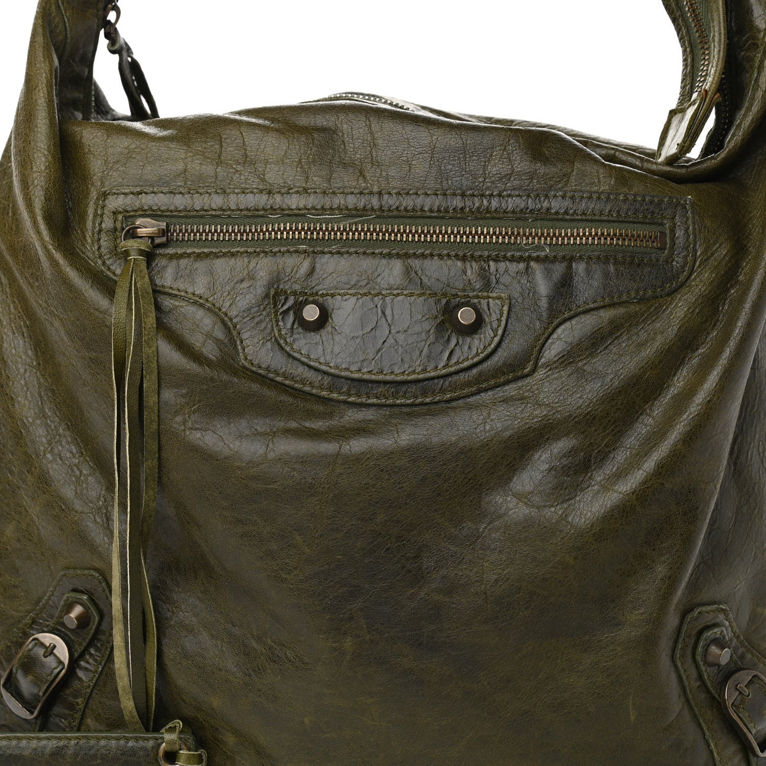 Balenciaga Agneau Classic Hardware Day Hobo Olive 17 of 17