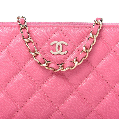 Chanel Caviar Quilted Small Clutch With Chain Pink 10 of 10