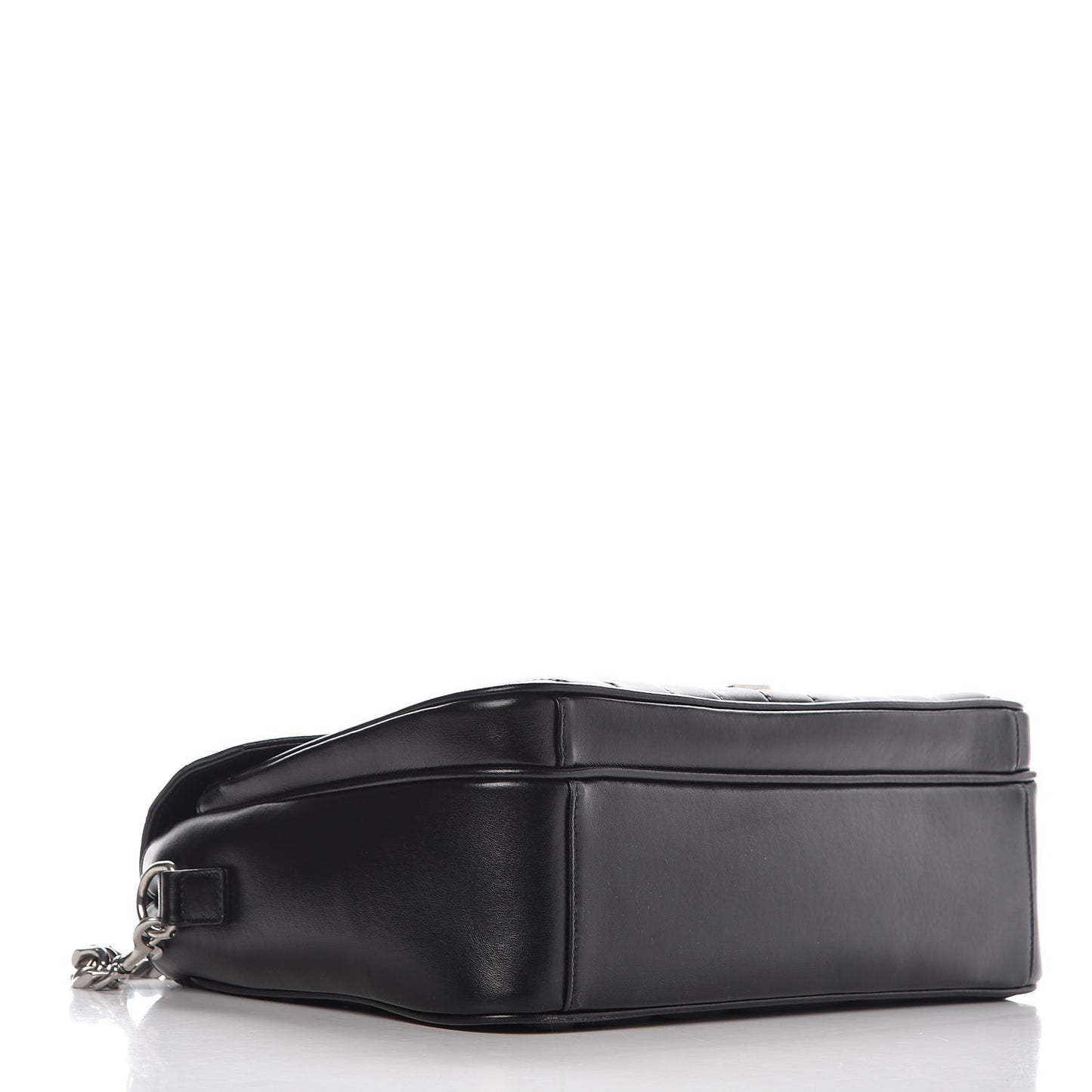 Calfskin Y Quilted Monogram Loulou Shoulder Bag Black