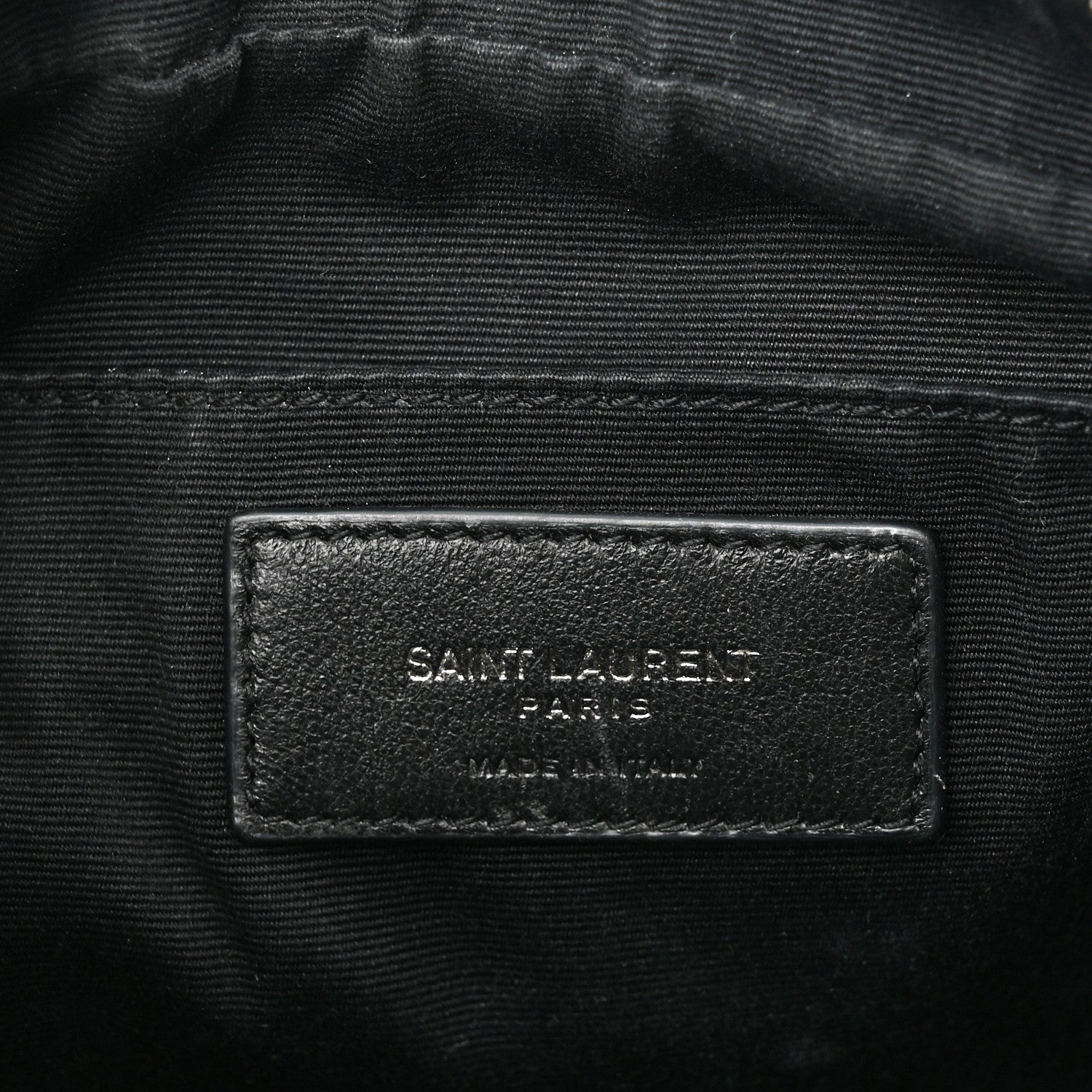 Saint Laurent Calfskin Matelasse Monogram Lou Camera Bag Black 6 of 11