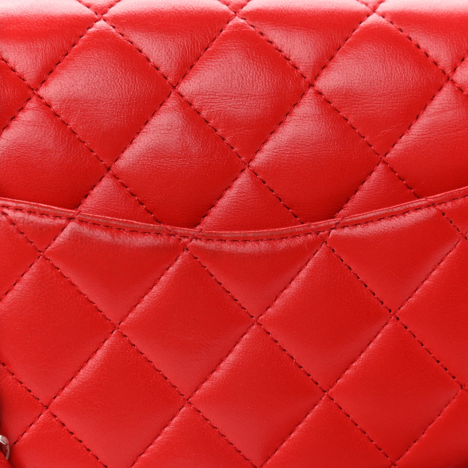 Chanel Lambskin Quilted Mini Square Flap Red 15 of 16