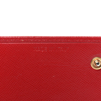 Prada Saffiano Continental Flap Wallet Fuoco 7 of 8