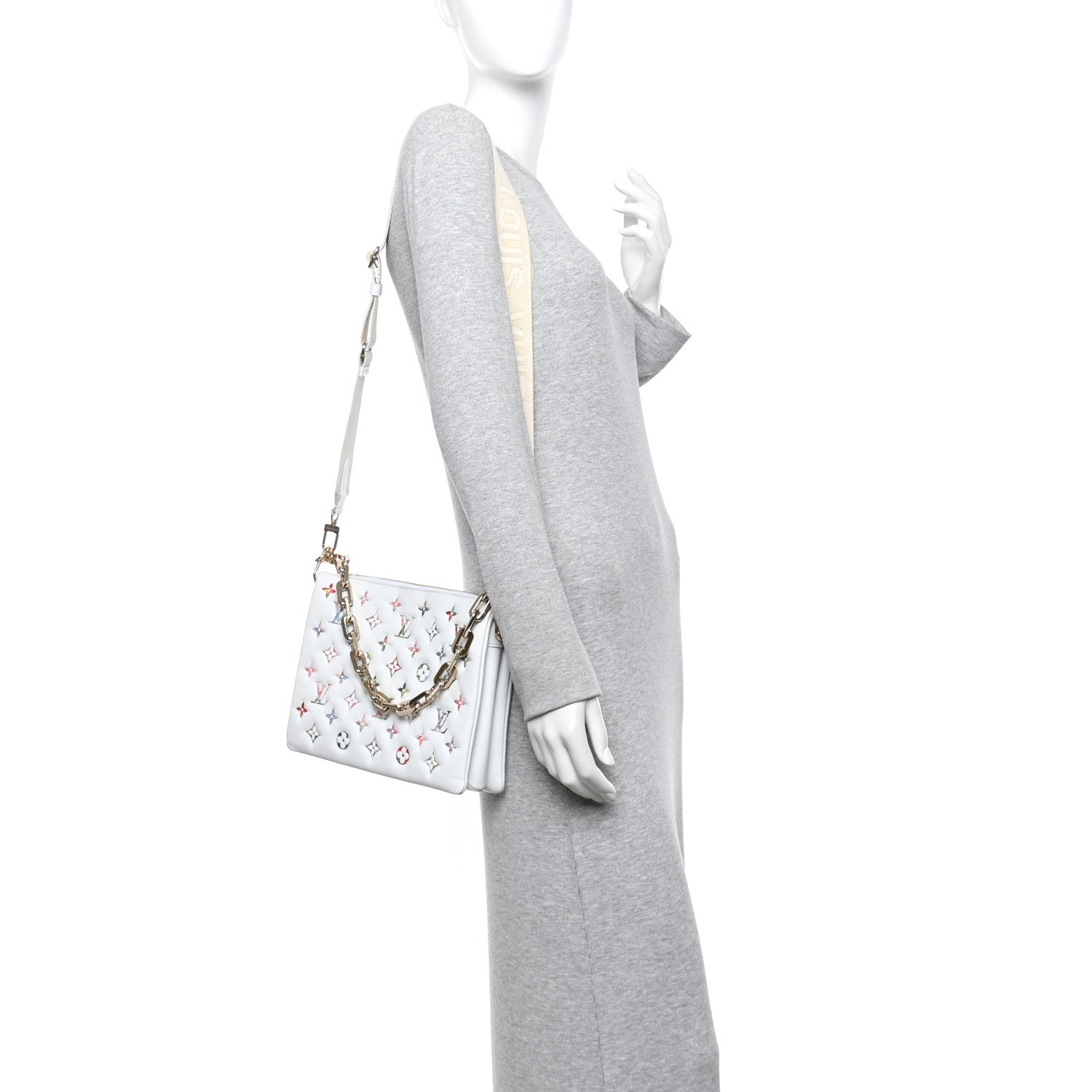 Louis Vuitton Lambskin Embossed Monogram LV Garden Coussin PM