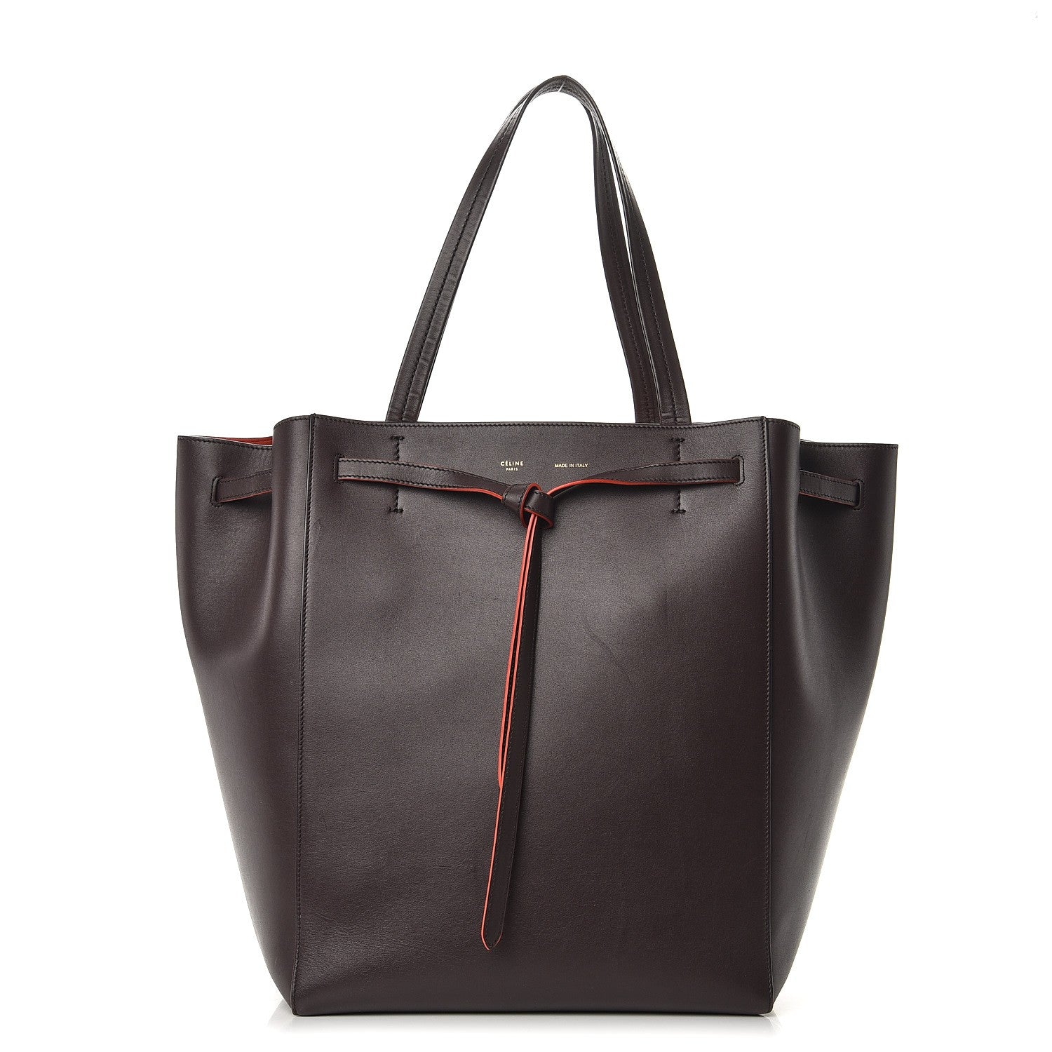 Celine Smooth Calfskin Medium Belt Cabas Phantom Dark Brown 1 of 13