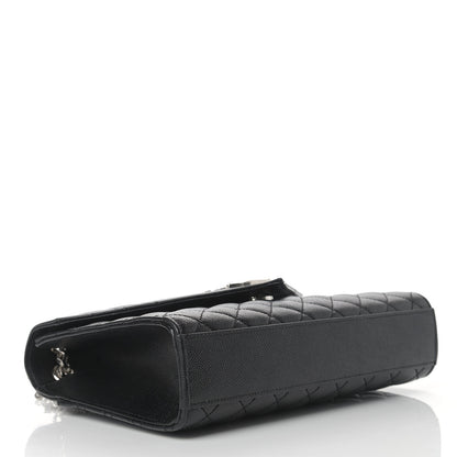 Saint Laurent Grain De Poudre Textured Mixed Matelasse Triquilt Medium Monogram Satchel Black 5 of 10