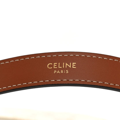 Celine Canvas Calfskin Ava Triomphe Shoulder Bag White 6 of 10