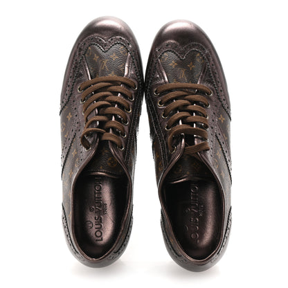 Louis Vuitton Calfskin Monogram Lyrics Sneakers 38 Bronze 2 of 8