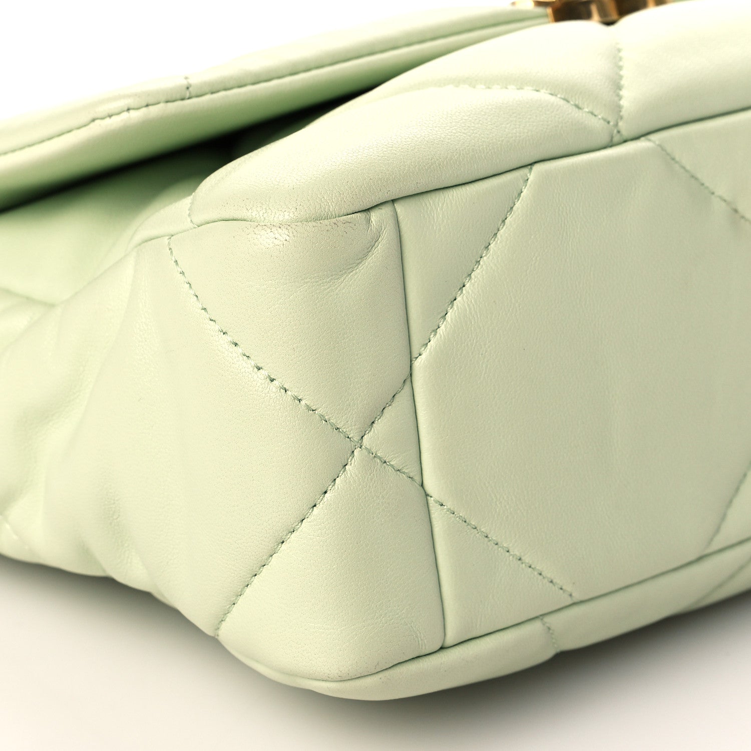 Chanel Lambskin Quilted Medium Chanel 19 Flap Light Green 9 of 11