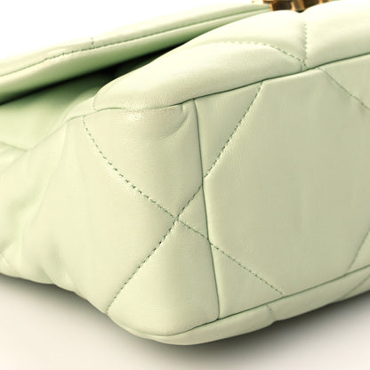 Chanel Lambskin Quilted Medium Chanel 19 Flap Light Green 9 of 11