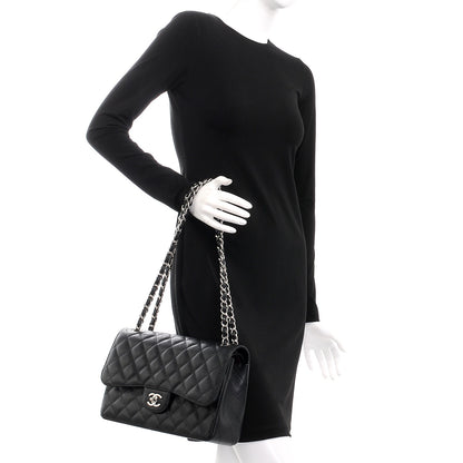 Chanel Caviar Quilted Jumbo Double Flap Black 3 of 8