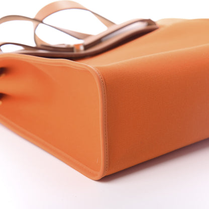 Hermes Vache Hunter Toile Herbag Zip 31 PM Orange 8 of 9