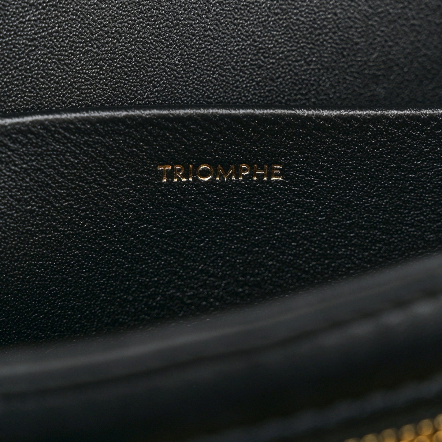 Shiny Calfskin Medium Triomphe Black