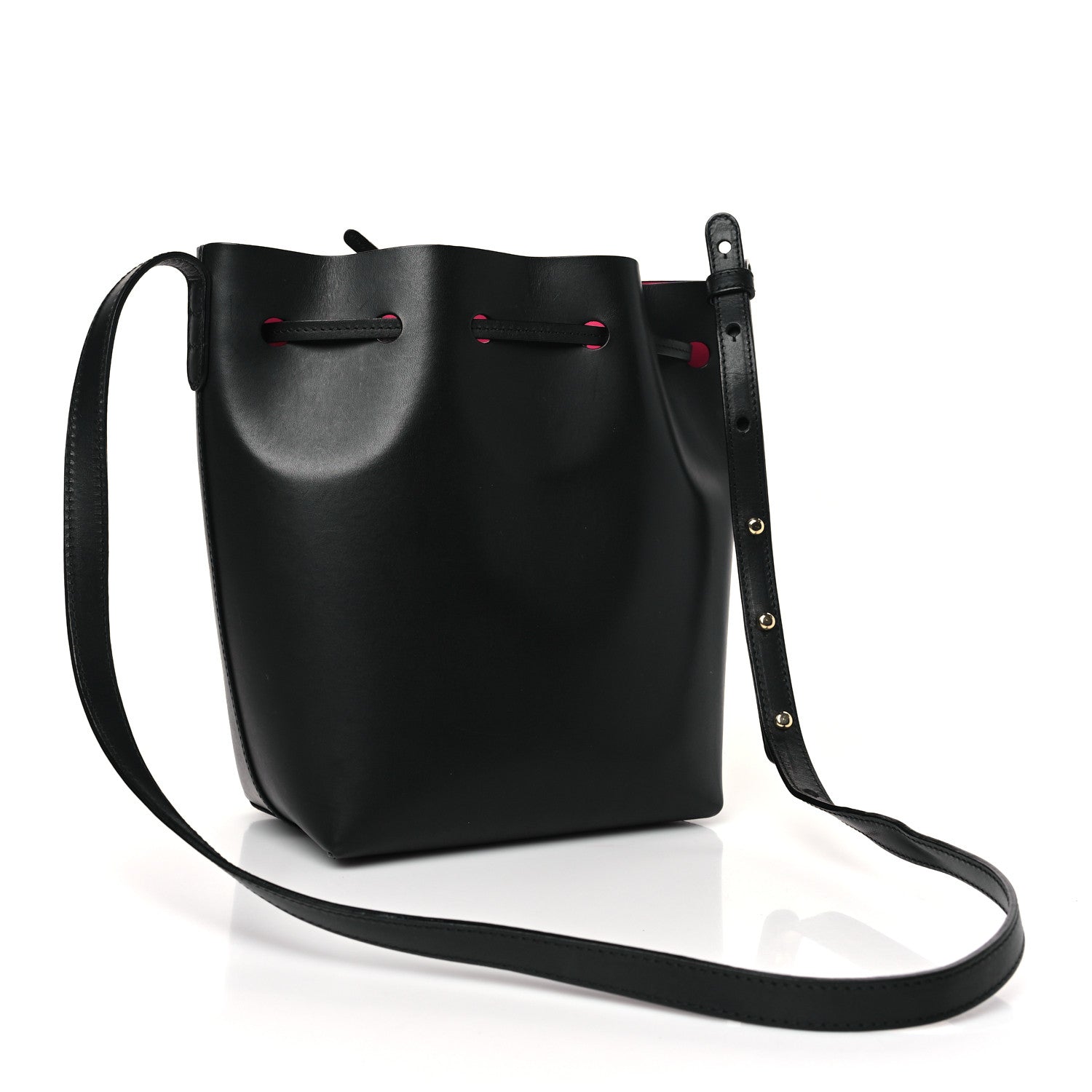 Mansur Gavriel Vegetable Tanned Calfskin Mini Bucket Bag Black Dolly 3 of 9