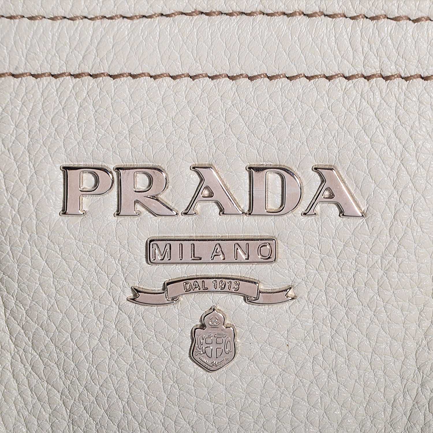 Prada Vitello Daino Braided Tote Bianco 9 of 9