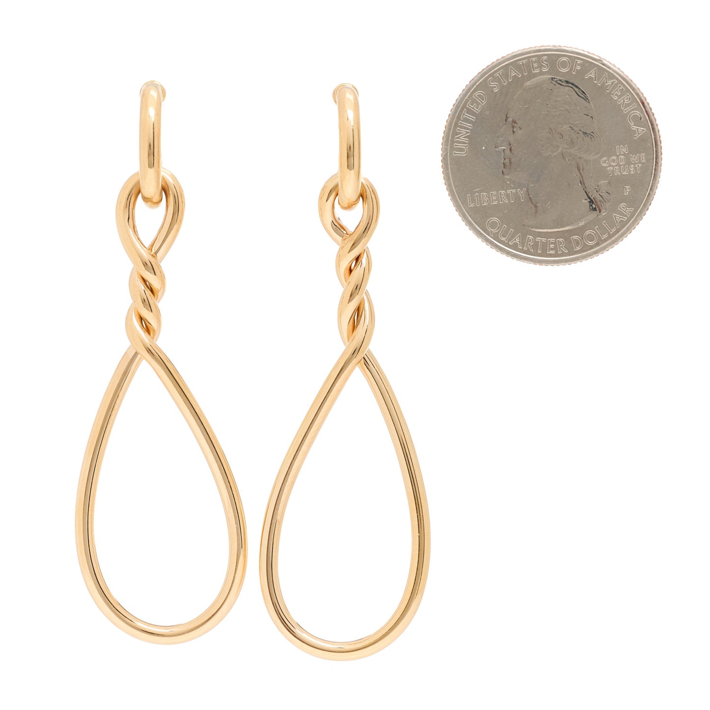 18K Rose Gold Continuance Drop Earrings