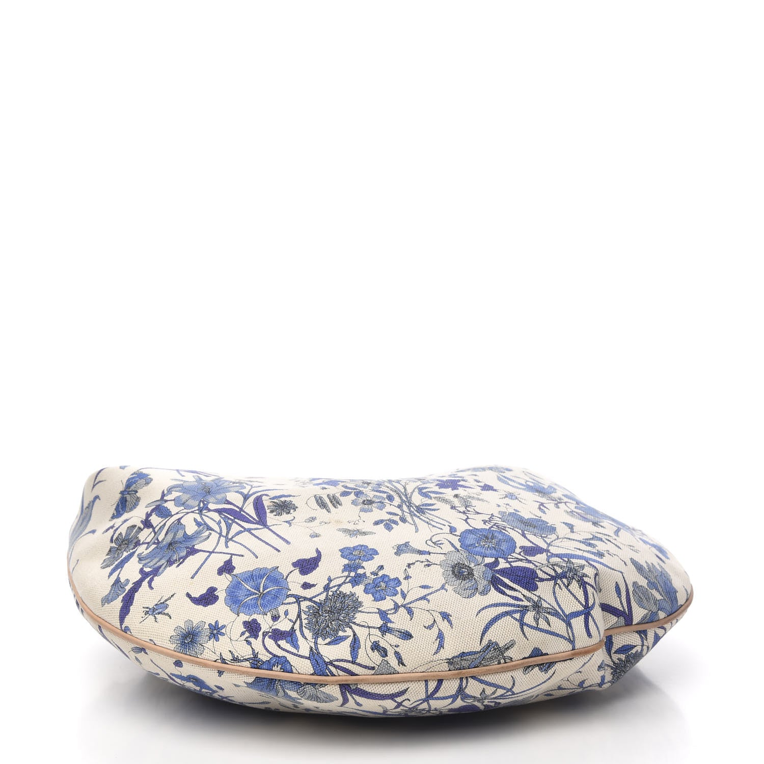 Gucci Canvas Flora Floral Large Wave Hobo Blue 3 of 10