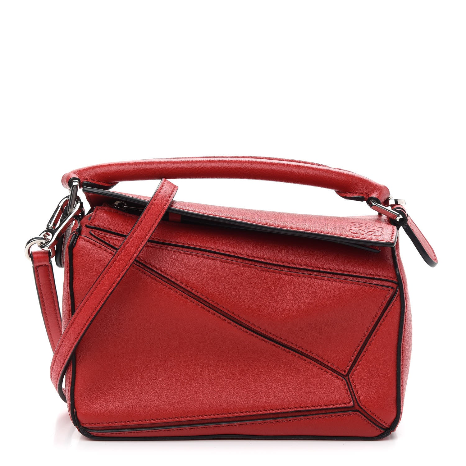 Loewe Calfskin Mini Puzzle Bag Pomodoro 1 of 8