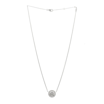 Christian Dior 18K White Gold Diamond Mother of Pearl Rose Des Vents Necklace 3 of 7