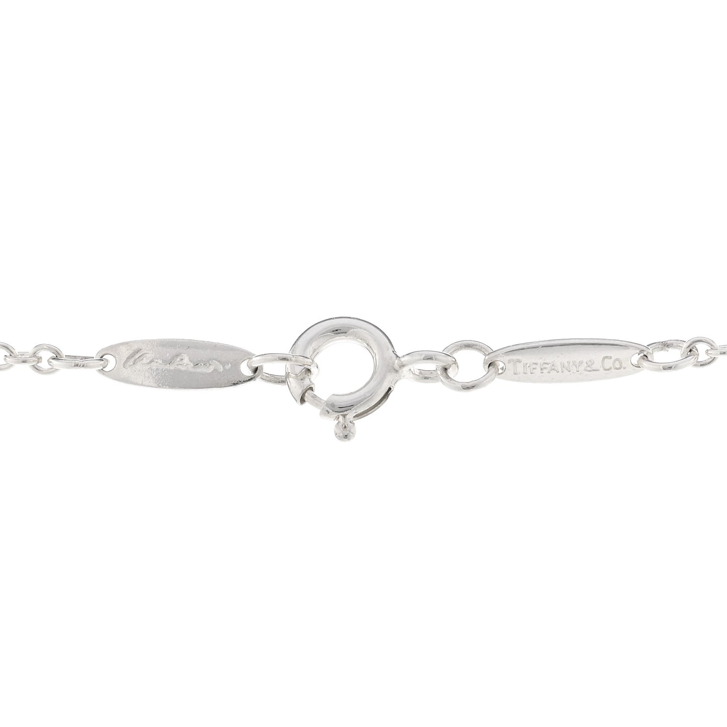 Sterling Silver 22mm Elsa Peretti Open Heart Pendant Necklace