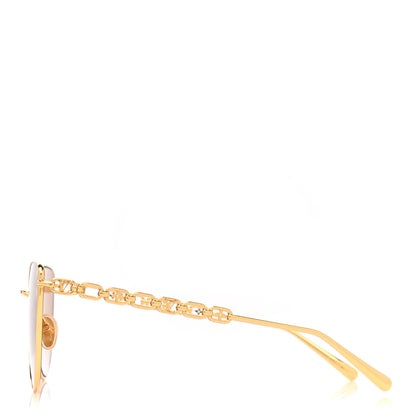 Louis Vuitton Metal My LV Chain Cat Eye Sunglasses Z1522W Gold 3 of 9