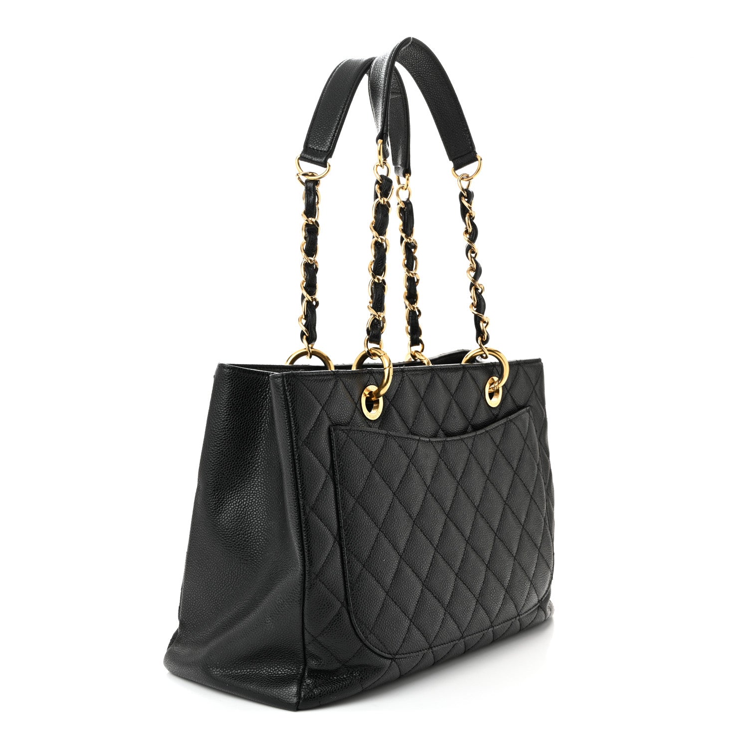 Chanel Caviar Quilted Grand Shopping Tote GST Black 3 of 10