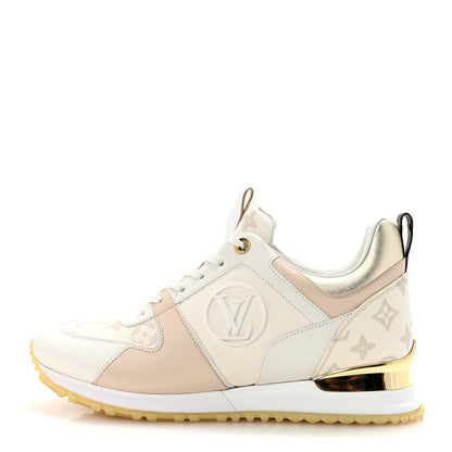 Louis Vuitton Monogram Calfskin Run Away Sneakers 40.5 Beige Gold 1 of 9