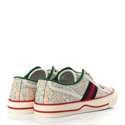 Gucci X LIBERTY OF LONDON Canvas Web Tracy Print Womens 1977 Tennis Sneakers 36 Mint Peach Mystic White 4 of 8