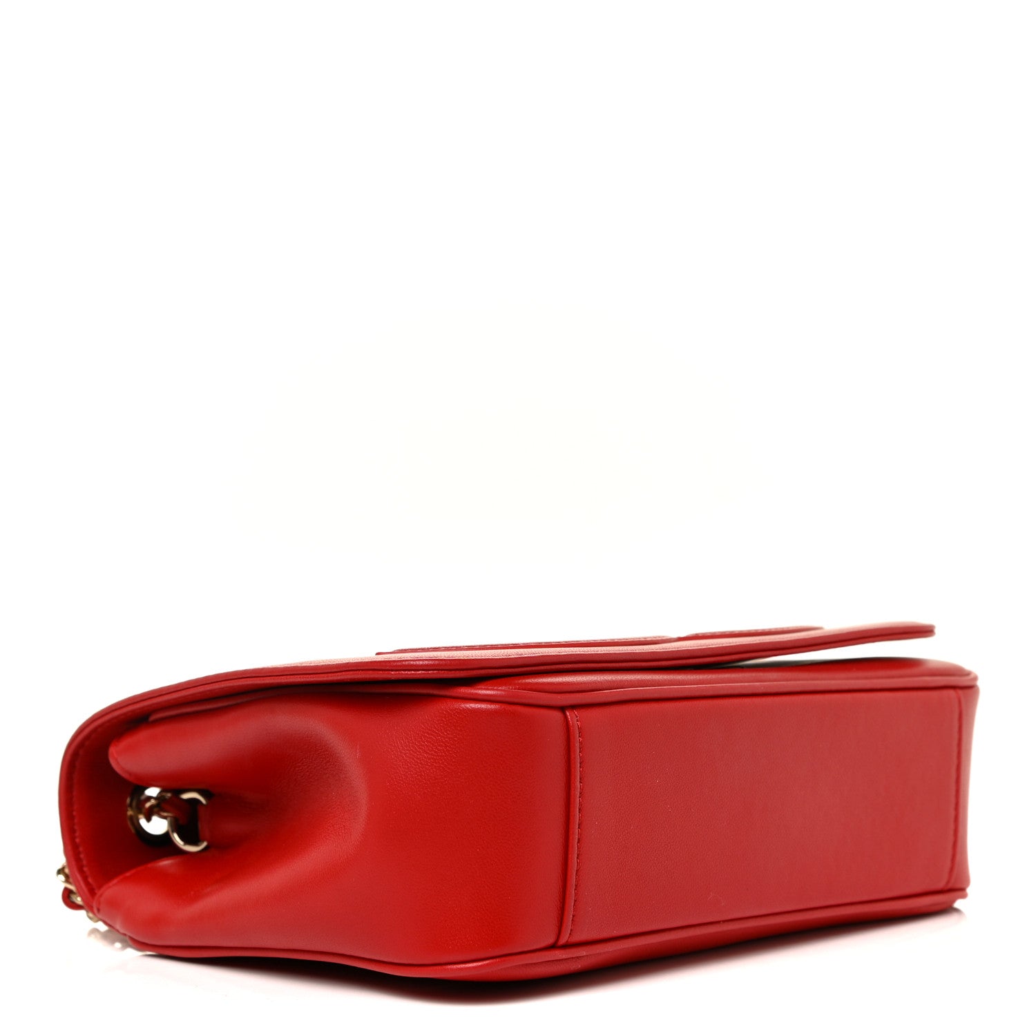 Chanel Lambskin CC Mania Flap Bag Red 3 of 11