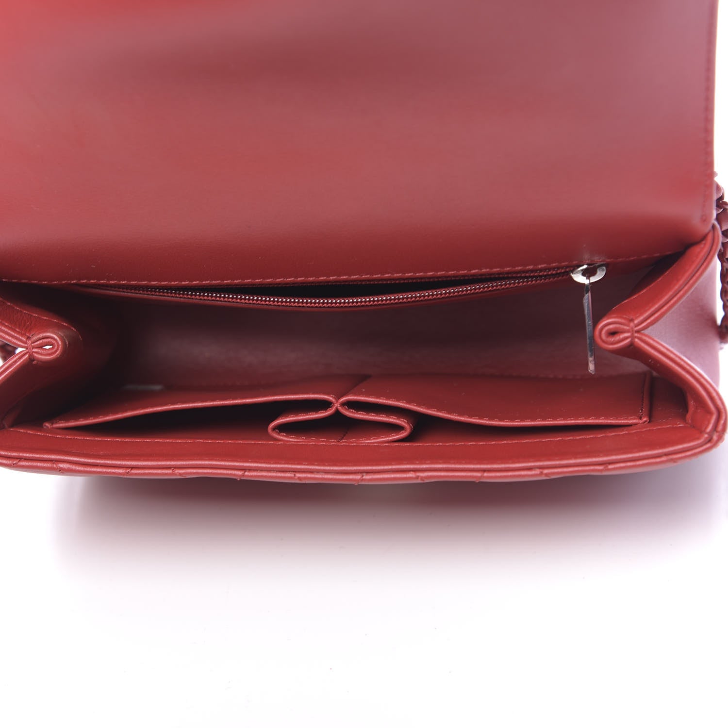 Chanel Lambskin Quilted Small CC Filigree Flap Dark Red 5 of 12