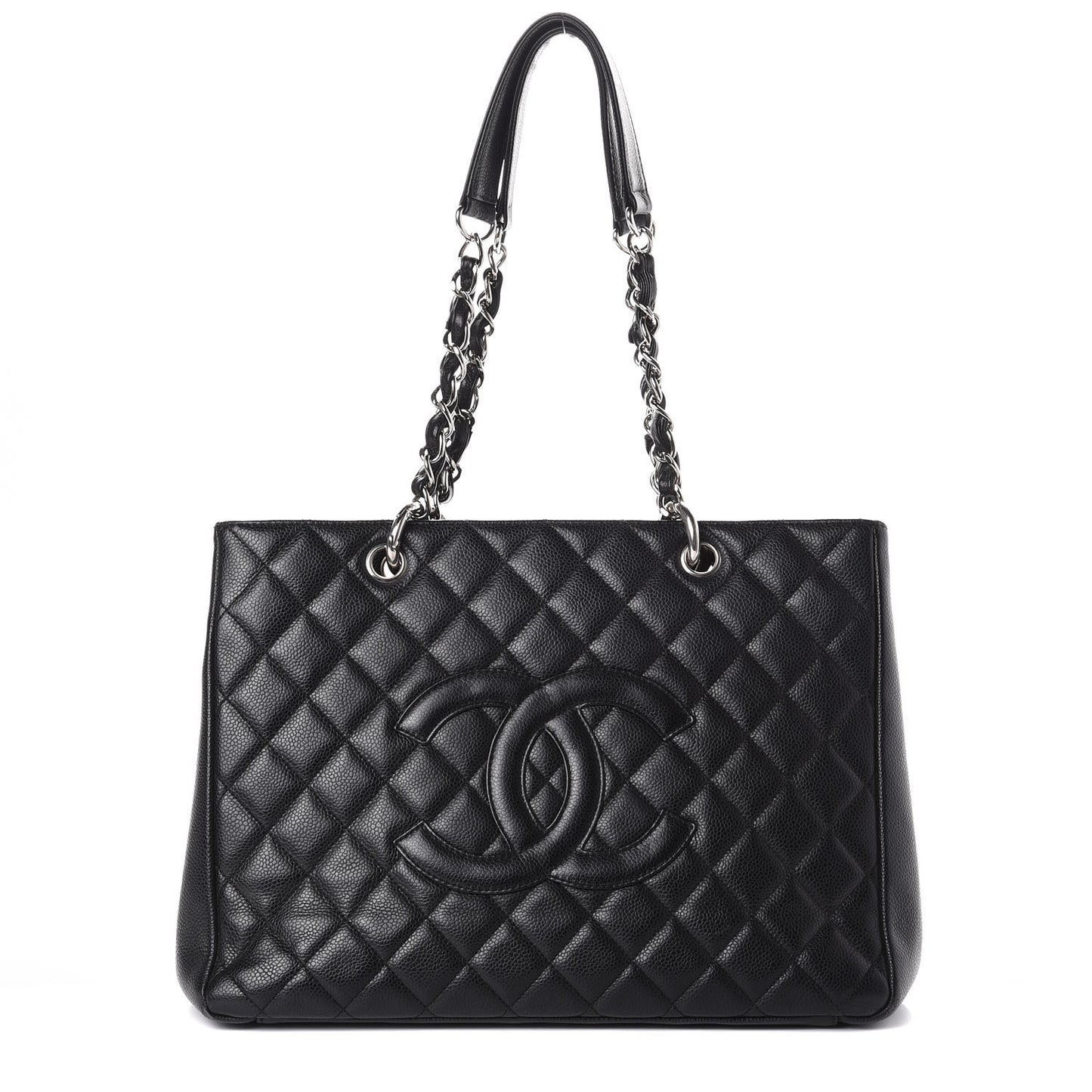 Caviar Quilted Grand Shopping Tote GST Black