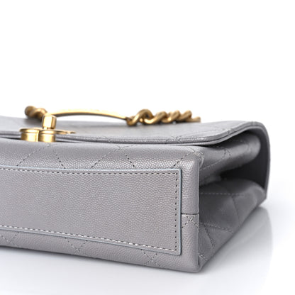 Chanel Caviar Quilted Bracelet On Chain Flap Grey 9 of 9