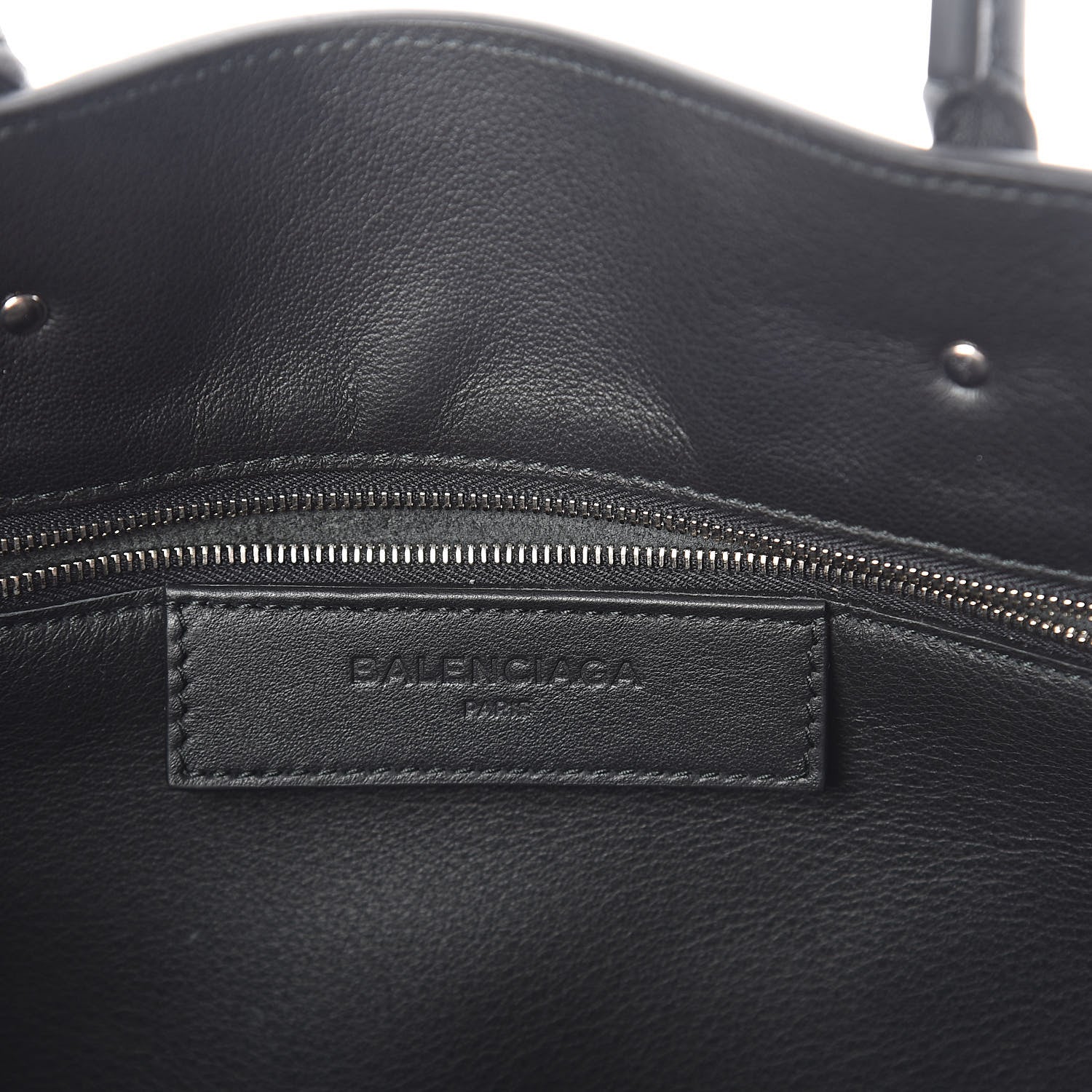 Balenciaga Veau Papier B4 Zip Around Tote Black 6 of 9