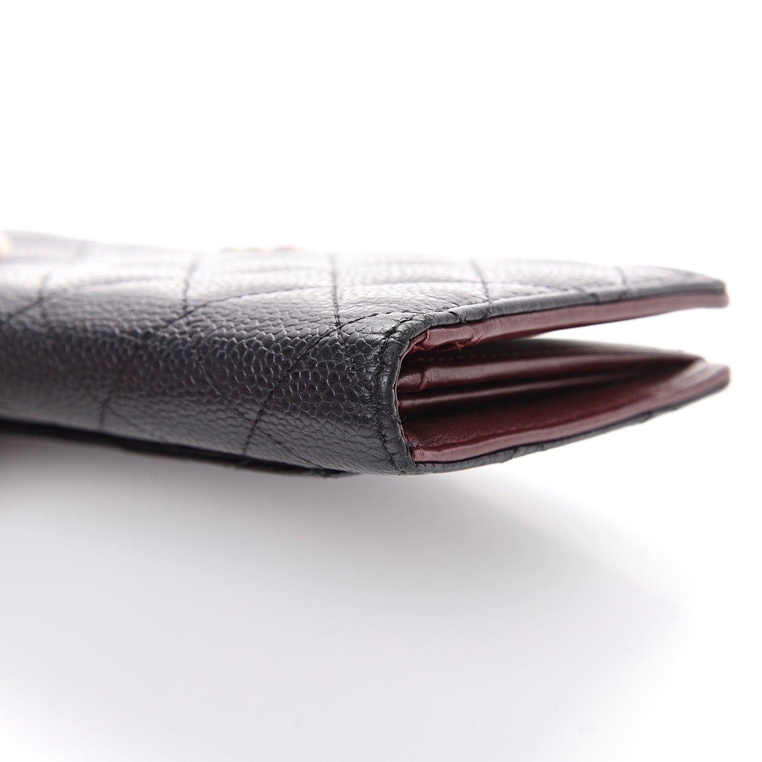 Chanel Caviar Quilted Yen Wallet Black 12 of 14