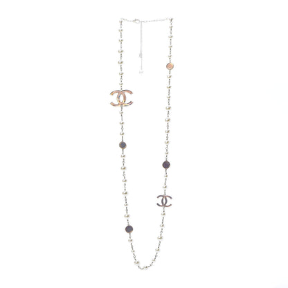 Chanel Graduated Pearl Resin CC Necklace 3 of 7