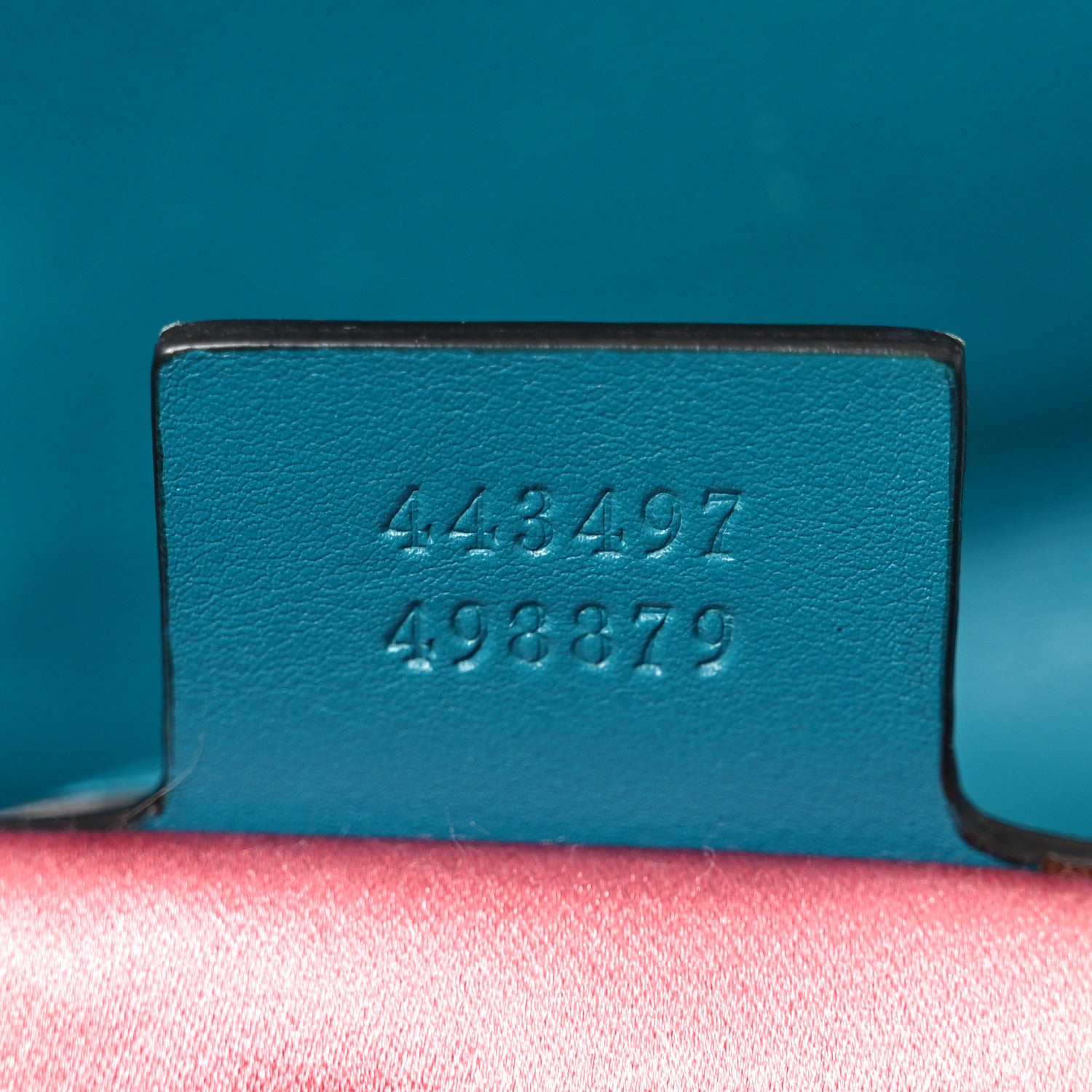 Gucci Velvet Matelasse Small GG Marmont Shoulder Bag Pavone Cyan 7 of 10