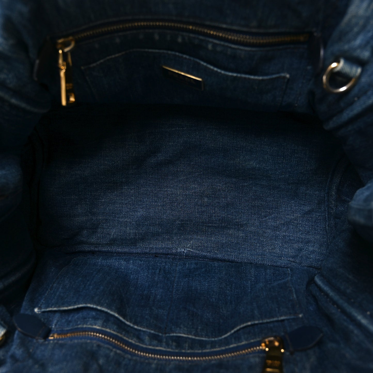 Denim Logo Tote Avio