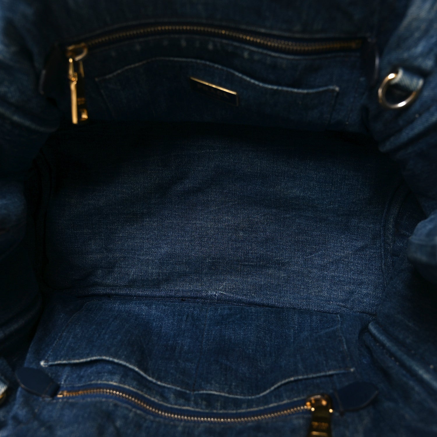 Prada Denim Logo Tote Avio 5 of 12