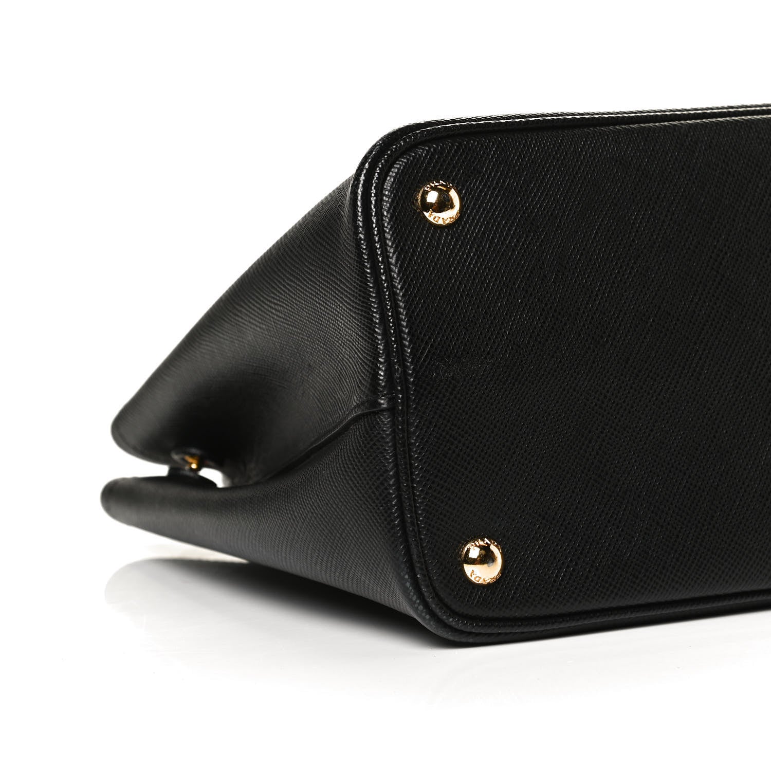 Prada Saffiano Cuir Medium Double Bag Black Fuoco 11 of 12