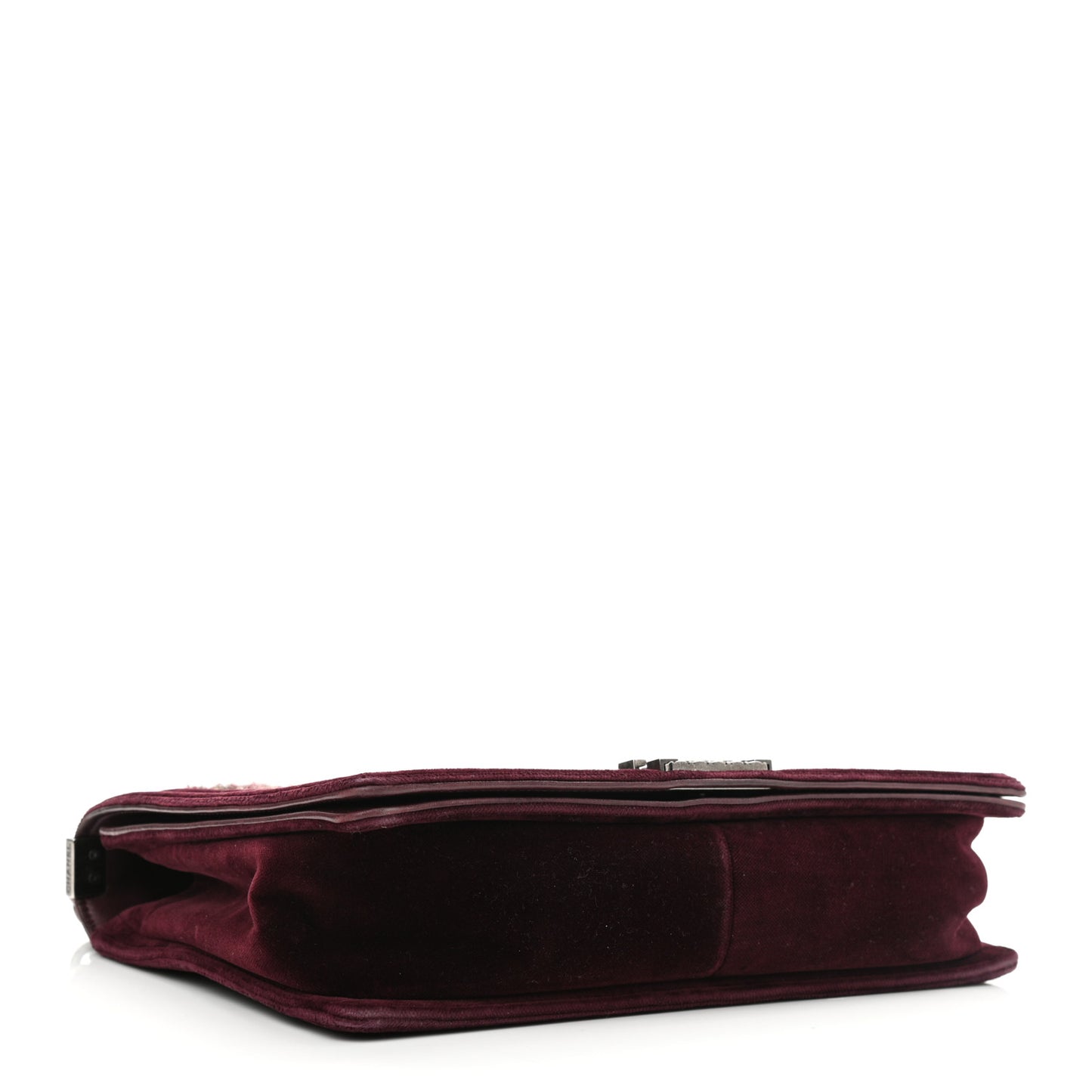Velvet Tweed Large Boy Flap Burgundy