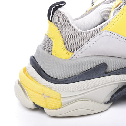 Balenciaga Fabric Mesh Womens Triple S Sneakers 39 Yellow Grey White 8 of 9