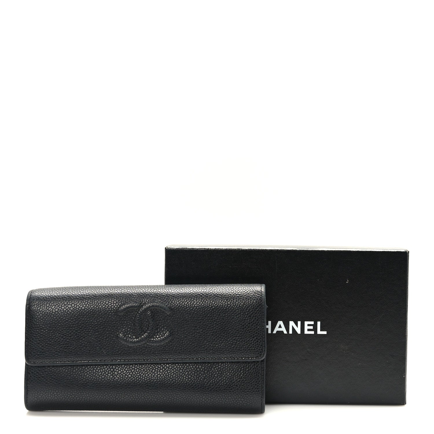 Chanel Caviar Timeless CC Large Gusset Flap Wallet Black 10 of 10