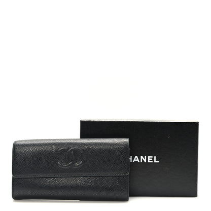 Chanel Caviar Timeless CC Large Gusset Flap Wallet Black 10 of 10
