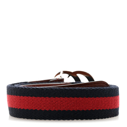 Gucci Calfskin Nylon Double G Web Kids Belt L Red 4 of 10