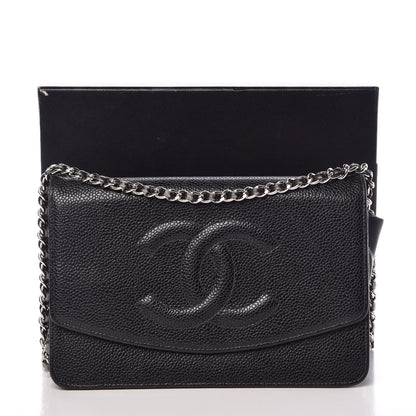 Chanel Caviar Timeless CC Wallet On Chain WOC Black 18 of 18